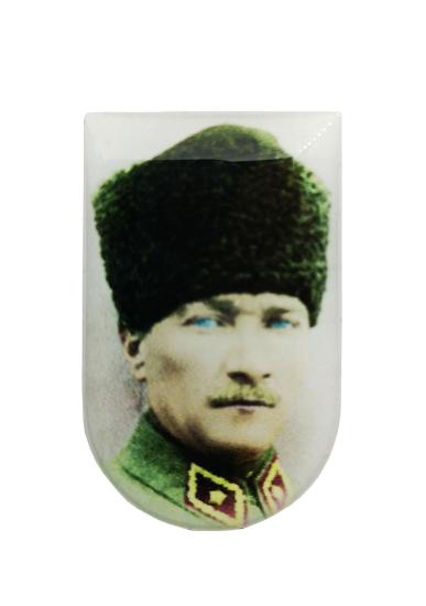 Atatürk Portre Desenli Şarjör Etiketi Şarjör Altı Bayrak Sticker