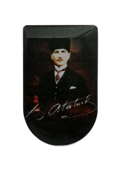 Atatürk İmzalı Beyaz Desenli Şarjör Etiketi Şarjör Altı Bayrak Sticker