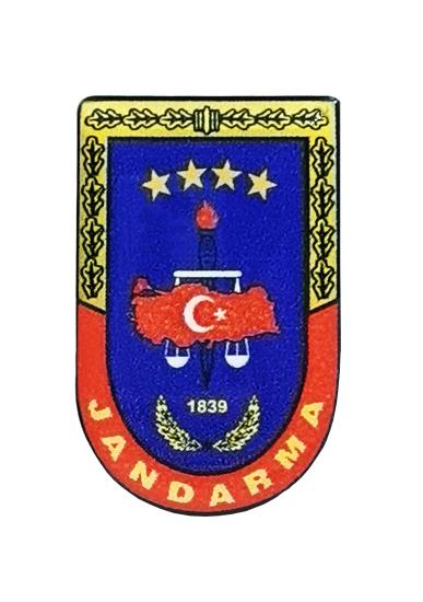 Jandarma Logo Desenli Şarjör Etiketi Şarjör Altı Bayrak Sticker