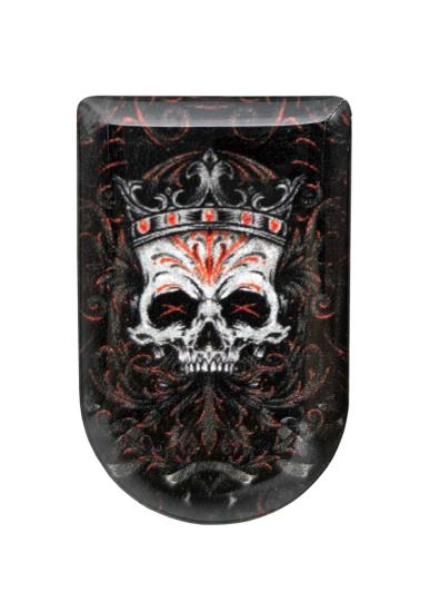 Skull King Red Desenli Şarjör Etiketi Şarjör Altı Bayrak Sticker